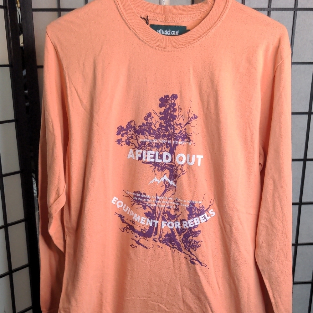AFIELD OUT Men's Orange Long Sleeve Shirt
